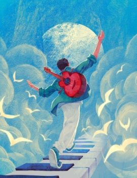 Homme guitare - rythme sur piano