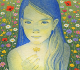 Jeune fille fleur senteur - modification pinterest grok (1)